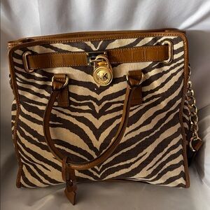 Michael Kors zebra print tote bag